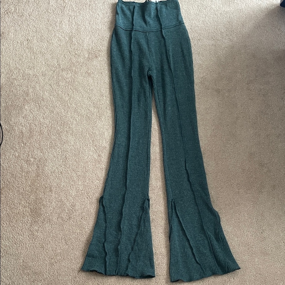 Urban Outfitters Green Ribbed Pants
